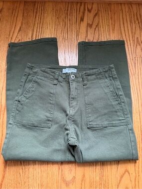 Sand Pipe Olive Straight-Leg Utility Pants Size 10P